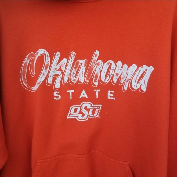 Oklahoma State University Cowboys ORANGE Hoodie (Unisex XL) Gildan Sweatshirt - Picture 3 of 7